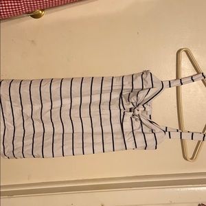 Striped mini summer casual dress